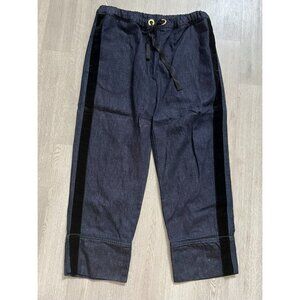 Marni Linen blend Denim Edition Velvet Speckled Jeans Dark Wash Size S W32in